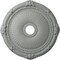Ekena Millwork Heaton Ceiling Medallion (Fits Canopies up to 6 1/2"), 27 1/2"OD x 3 7/8"ID x 2 1/4"P, Primed White CM27HE - alternate 1